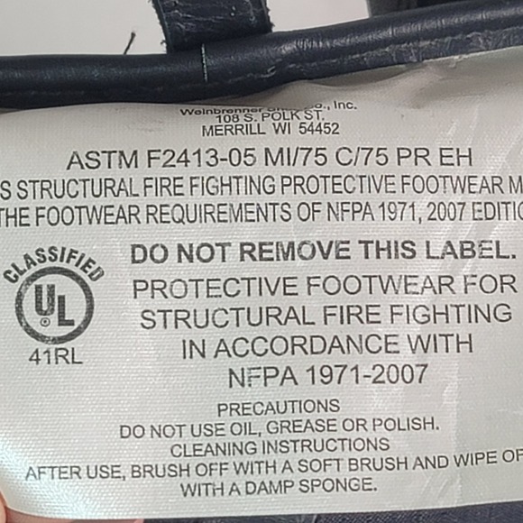 Thorogood Firefighting Boots Steel Safety Toe Work High 804-6378 Men 6.5W W/8W - Picture 9 of 9